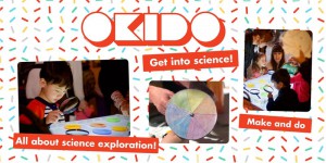 OKIDO logo and images of activities
