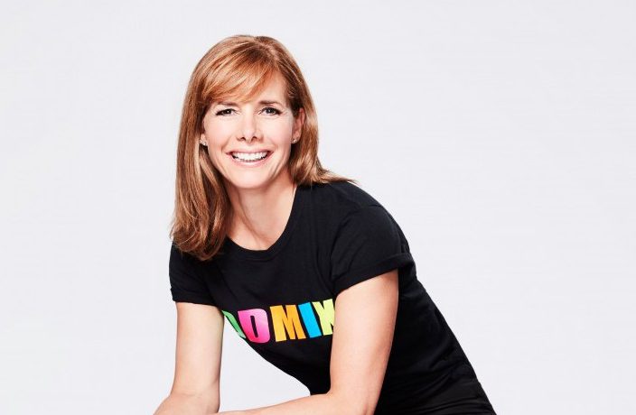 Darcey Bussell sitting on a box