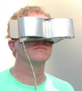 Man with telesphere mask on